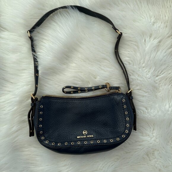 Michael Kors Navy and Gold Purse - Picture 1 of 2